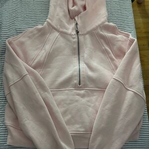Lululemon Light Pink milkshake  XS/S scuba half zip